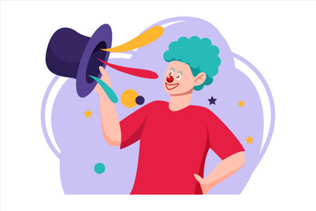 April Fools Flat Design Illustrationのイラスト素材