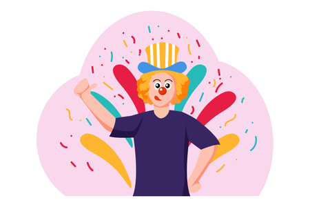 April Fools Flat Design Illustrationのイラスト素材