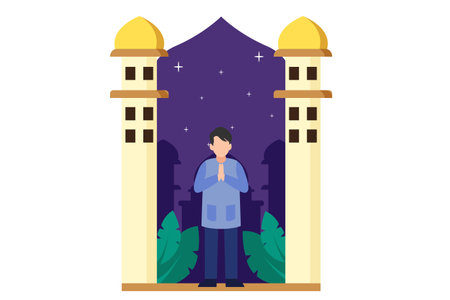 Ramadan Flat Designのイラスト素材