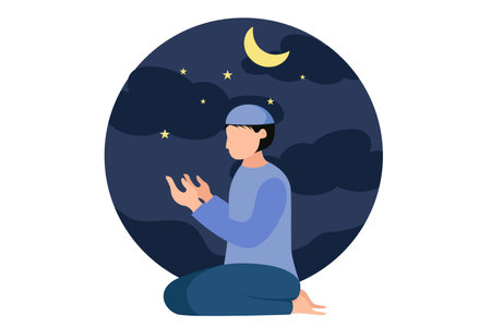 Ramadan Flat Designのイラスト素材