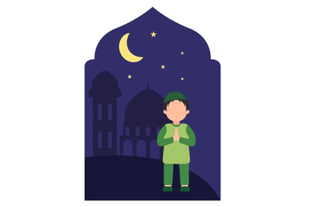 Ramadan Flat Designのイラスト素材