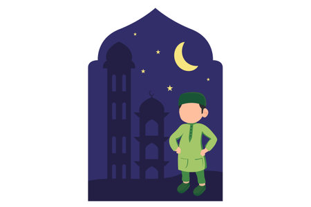 Ramadan Flat Designのイラスト素材