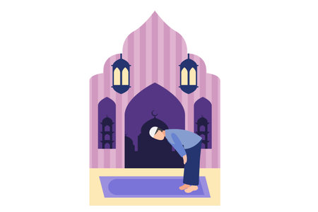 Ramadan Flat Designのイラスト素材