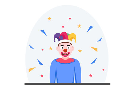 April Fools Flat Design Illustrationのイラスト素材