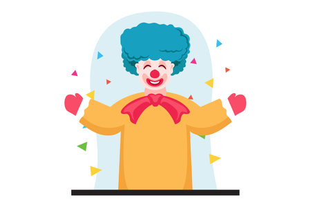 April Fools Flat Design Illustrationのイラスト素材