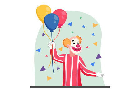April Fools Flat Design Illustrationのイラスト素材