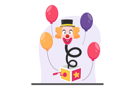 April Fools Flat Design Illustrationのイラスト素材