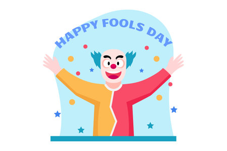 April Fools Flat Design Illustrationのイラスト素材