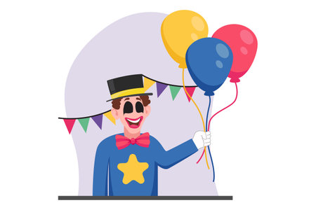 April Fools Flat Design Illustrationのイラスト素材