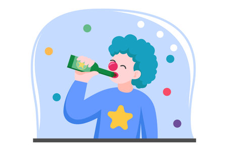 April Fools Flat Design Illustrationのイラスト素材