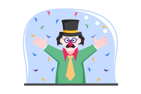 April Fools Flat Design Illustrationのイラスト素材