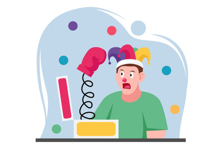 April Fools Flat Design Illustrationのイラスト素材