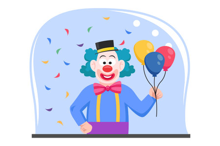 April Fools Flat Design Illustrationのイラスト素材