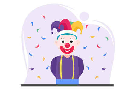 April Fools Flat Design Illustrationのイラスト素材