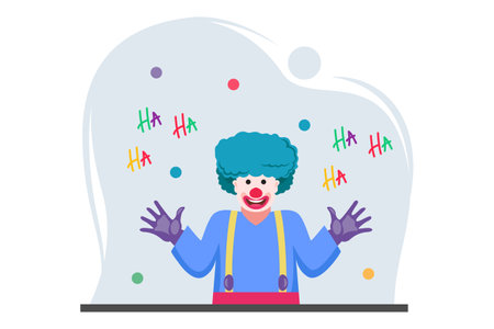 April Fools Flat Design Illustrationのイラスト素材