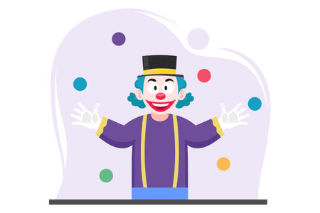 April Fools Flat Design Illustrationのイラスト素材