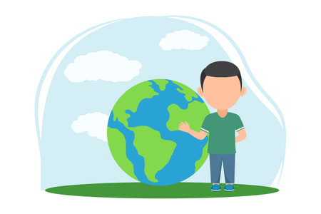 Earth Day Flat Design Illustrationのイラスト素材