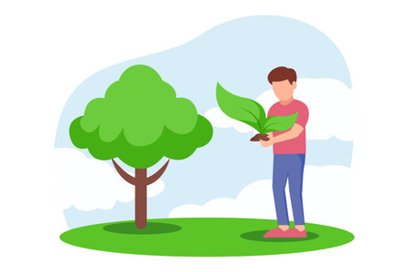 Earth Day Flat Design Illustrationのイラスト素材