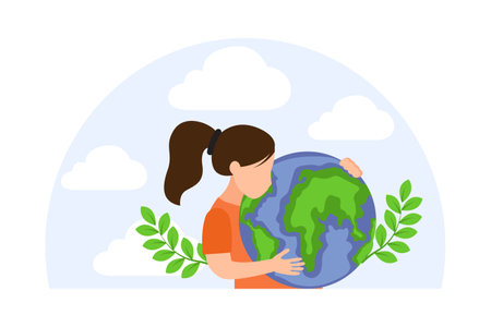 Earth Day Flat Design Illustrationのイラスト素材
