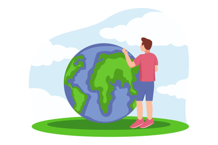 Earth Day Flat Design Illustrationのイラスト素材