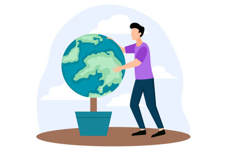 Earth Day Flat Design Illustrationのイラスト素材