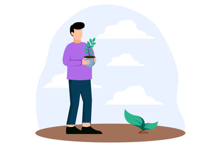 Earth Day Flat Design Illustrationのイラスト素材
