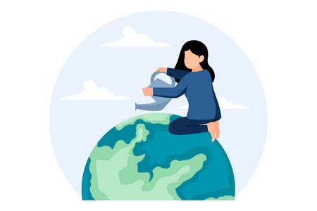 Earth Day Flat Design Illustrationのイラスト素材