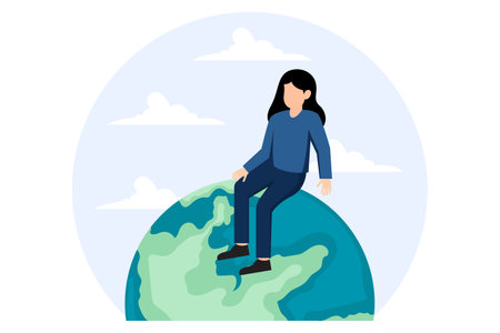 Earth Day Flat Design Illustrationのイラスト素材