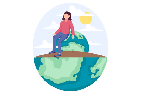 Earth Day Flat Design Illustrationのイラスト素材