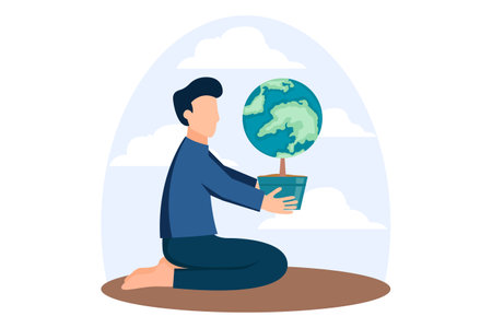 Earth Day Flat Design Illustrationのイラスト素材