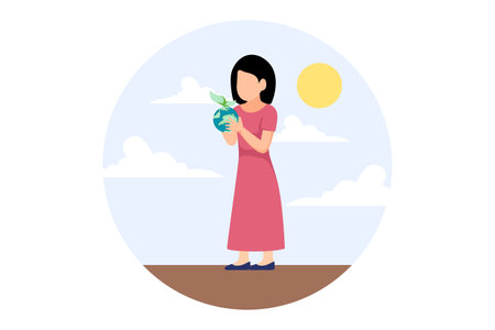 Earth Day Flat Design Illustrationのイラスト素材