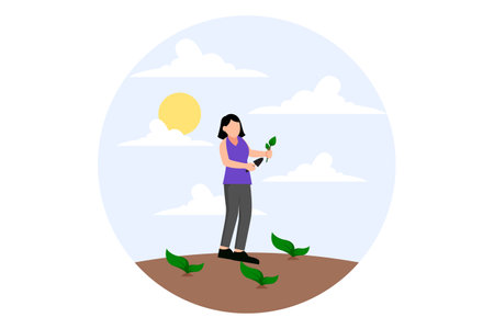Earth Day Flat Design Illustrationのイラスト素材