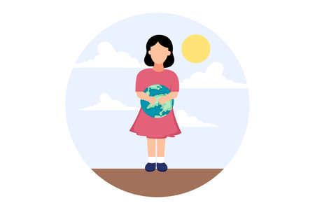 Earth Day Flat Design Illustrationのイラスト素材