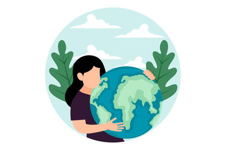 Earth Day Flat Design Illustrationのイラスト素材