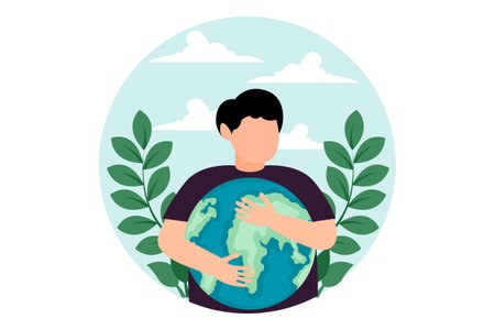 Earth Day Flat Design Illustrationのイラスト素材