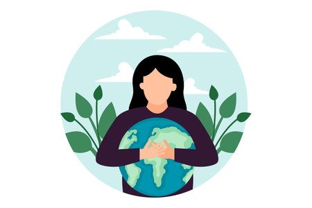 Earth Day Flat Design Illustrationのイラスト素材
