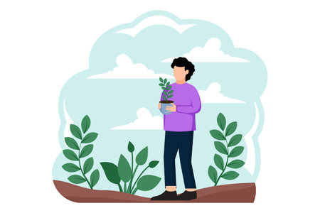 Earth Day Flat Design Illustrationのイラスト素材