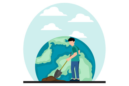 Earth Day Flat Design Illustrationのイラスト素材