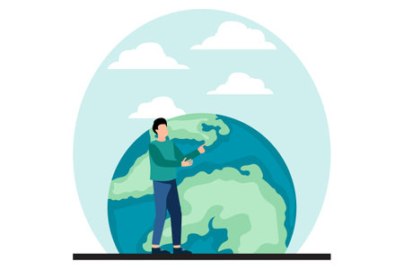 Earth Day Flat Design Illustrationのイラスト素材