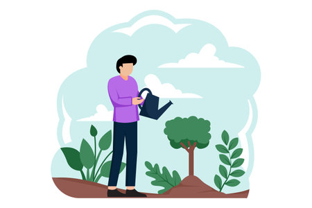 Earth Day Flat Design Illustrationのイラスト素材