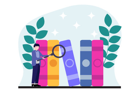 World Book Day Flat Design Illustrationのイラスト素材