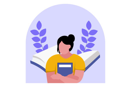 World Book Day Flat Design Illustrationのイラスト素材