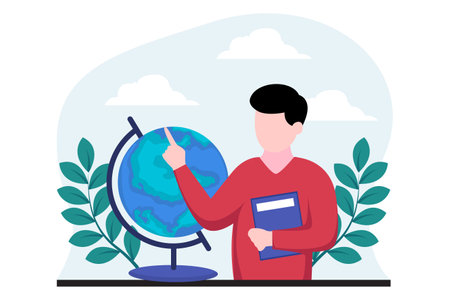 World Book Day Flat Design Illustrationのイラスト素材