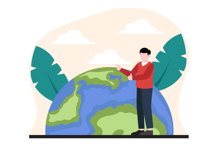 World Book Day Flat Design Illustrationのイラスト素材