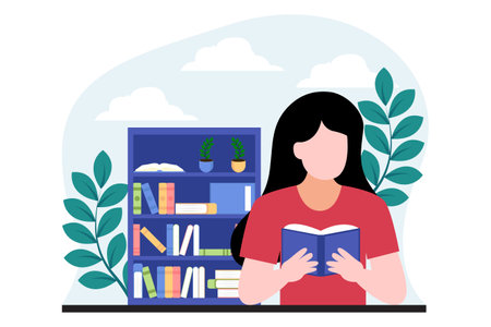 World Book Day Flat Design Illustrationのイラスト素材