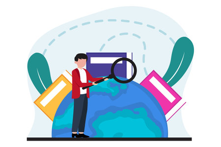 World Book Day Flat Design Illustrationのイラスト素材