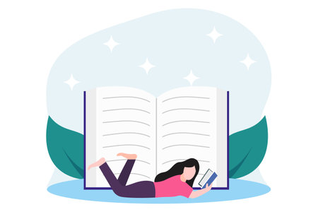 World Book Day Flat Design Illustrationのイラスト素材