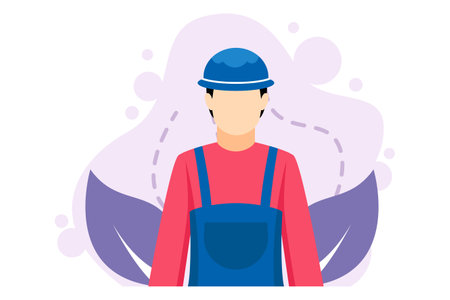 Labour Day Flat Design Illustrationのイラスト素材