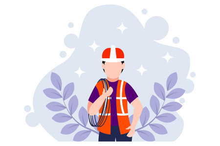 Labour Day Flat Design Illustrationのイラスト素材