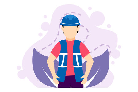 Labour Day Flat Design Illustrationのイラスト素材